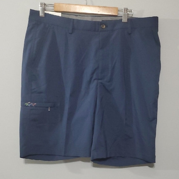 Greg Norman Shorts Men's Sz 36 Blue Performance Fabric Moisture Wicking Stretch - Picture 1 of 13